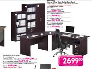 Bedford Home Office Desk Suite(1x2)Drawer Glass Cabinet-Each