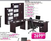 Bedford Home Office Desk Suite(1x4)Tier Book Case-Each