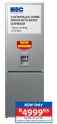 KIC 314Ltr Metallic Combi Fridge With Water Dispenser