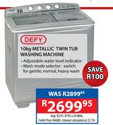 Defy 10kg Metallic Twin Tub Washing Machine