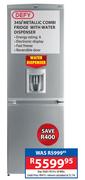 Defy 345Ltr Metallic Combi Fridge With Water Dispenser