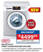 Defy 6kg Metallic Front Loader Washing Machine