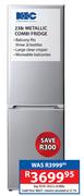 KIC 238Ltr Metallic Combi Fridge