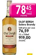Olof Bergh Solera Brandy-Unit Price Per Case