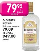 Old Buck Dry Gin-12 x 750ml