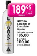 Lovoka Caramel Or Chocolate Liqueur-6 x 750ml
