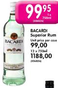 Bacardi Superior Rum-Unit Price Per Case