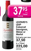 Leopard's Leap Cabernet Sauvignon,Shiraz Or Merlot-6 x 750ml
