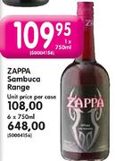 Zappa Sambuca Range-6 x 750ml