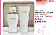 Ted Lapidus White Soul Gift Set EDP 50ml+Body Milk 100ml Free