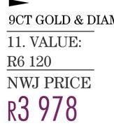 NWJ 9CT Gold & Diamonds Ring