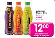 Lucozade Glucose Drink-4 x 500ml