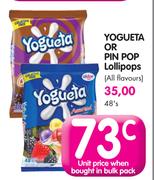 Yogueta Or Pin Pop Lollipops-48's