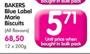 Bakers Blue Label Marie Biscuits-12 x 200g