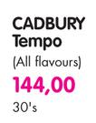 Cadbury Tempo(All Flavours)-30's