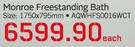 Monroe Freestanding Bath AQWHFS0016WCT-1750x795mm Each
