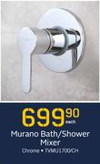Murano Bath/Shower Mixer Chrome TVMU1700/CH-Each