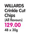 Willards Crinkle Cut Chips(All Flavours)-48's