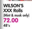 Wilson's XXX Rolls(Mint & Musk Only)-48's