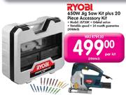 Ryobi 650W Jig Saw Plus 20 Piece Accessory Kit(Model:JS720K)-Per Kit