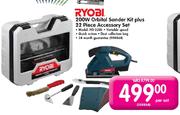 Ryobi 200W Orbital Sander Kit Plus 22 Piece Accessory Set(Model:HS-220k)-Per Set