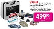 Ryobi 950W Angle Grinder Kit Plus 11 Piece Accessory Set(Mdel:MG-915K)-Per Set