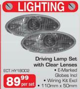 Driving Lamp Set With Clear Lenses ECT.HY18002-Per Set