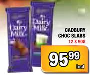 Cadbury Choc Slabs-12x90g