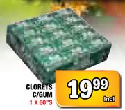 Clorets C/Gum-1x60's pack