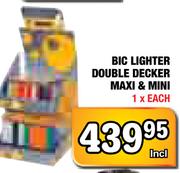 BIC Lighter Double Decker Maxi & Mini-1x Each