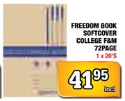 Freedom Book Softcover College F&M 72 page-20's pack