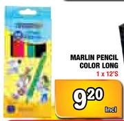 Marlin Color Long Pencil-12's pack