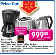 Russell Hobbs Breakfast Pack With Grind And Brew Coffee Maker