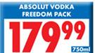 Absolut Vodka Freedom Pack-750ml