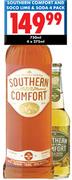 Southern Comfort 750Ml And Soco Lime & Soda 4x275Ml