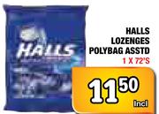 Halls Lozenges Polybag Asstd-1x72's