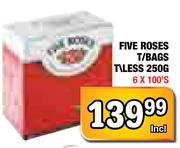 Five Roses T/Bags T/Less 250g-6x100's