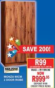 High Point Monza 90Cm 2 Door Robe