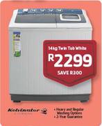 Kalvinator 14kg Twin Tub White 