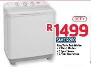 Defy 6kg Twin Tub White