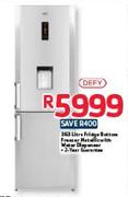 Defy 363ltr Fridge Bottom Freezer Metallic With Water Dispenser