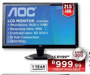 Aoc 21.5" LCD Monitor