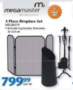 Megamaster 3 Plece Fireplace Set MEGA0319-Per Set