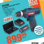 Ryobi Cordless Drill With Torch CLD-1217T