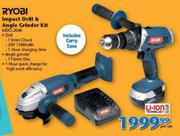 Ryobi Impact Drill & Angle Grinder Kit MDG-204K