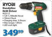 Ryobi Handyline Drill Driver HCD-12