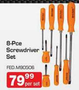 8-Pce Screwdriver Set-Per Set