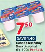Danone NutriDay Snax Assorted-6x100G Per Pack