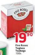 Five Roses Tagless Teabags-100's