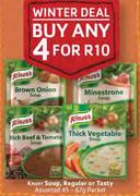 Knorr Soup, Regular Or Tasty Assorted-4x45/67G